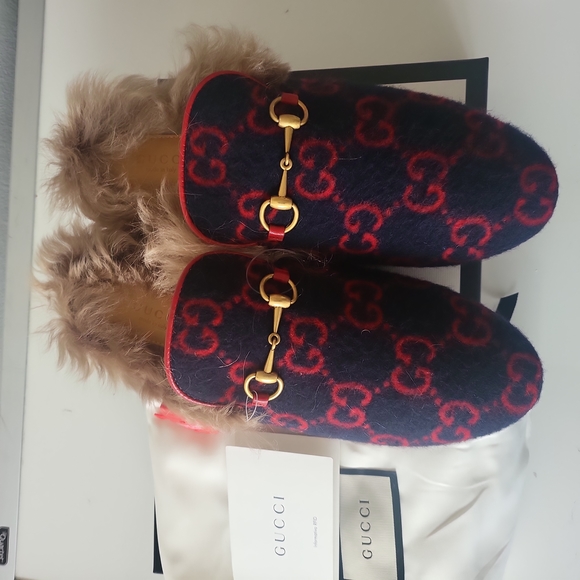 Gucci Other - NWT GUCCI PRINCETON WOOL UPPER FUR LINING MULE -  unisex US 9.5 length 10.5